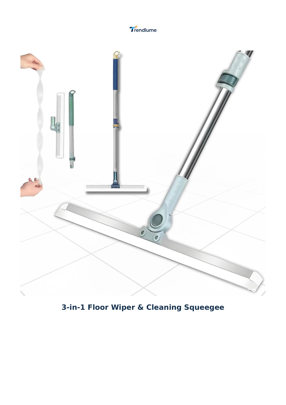 3-in-1 Floor Wiper & Cleaning Squeegee